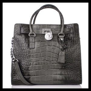 MICHAEL KORS NORTH SOUTH HAMILTON TOTE GREY